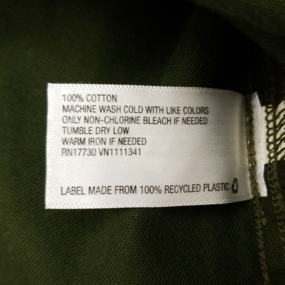 Merona Green Button Down Long Sleeve Shirt XS - Picture 6 of 6